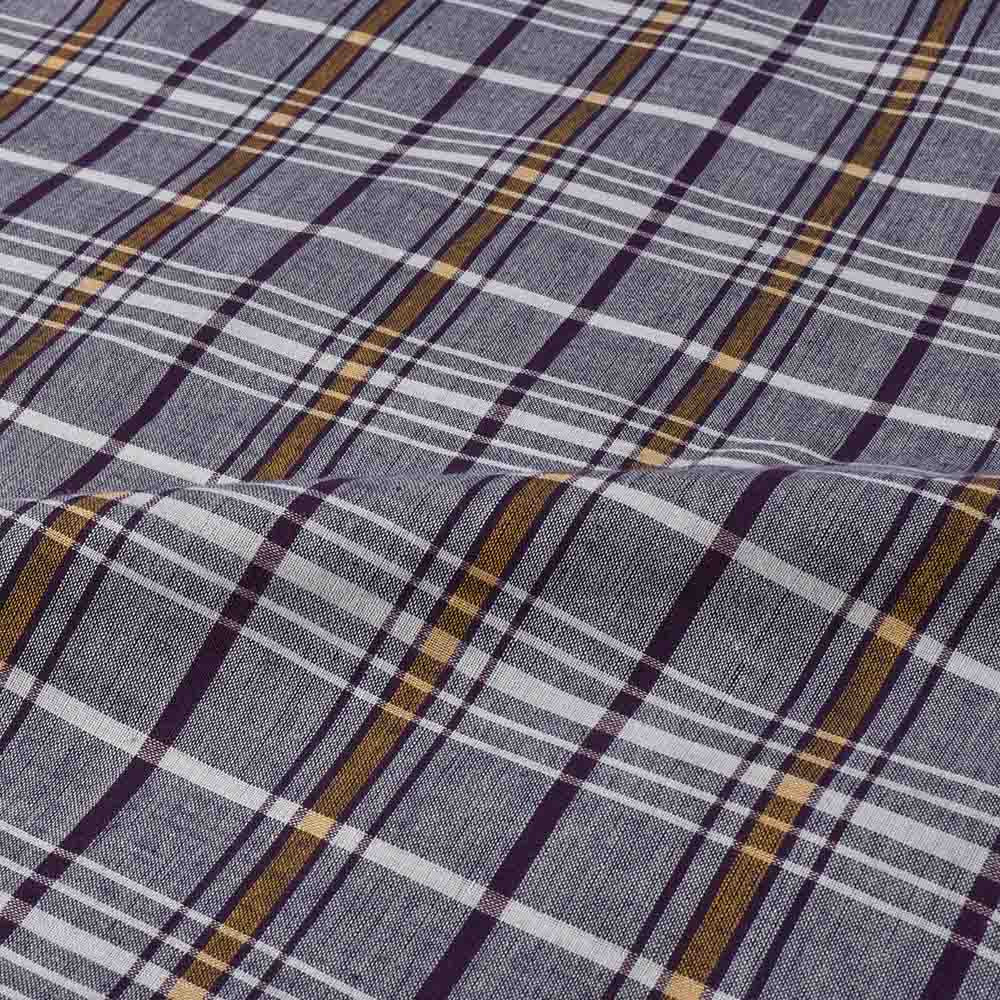 CHECK MULTICOLOR PURE COTTON 98 GSM HANDWOVEN FABRIC 524