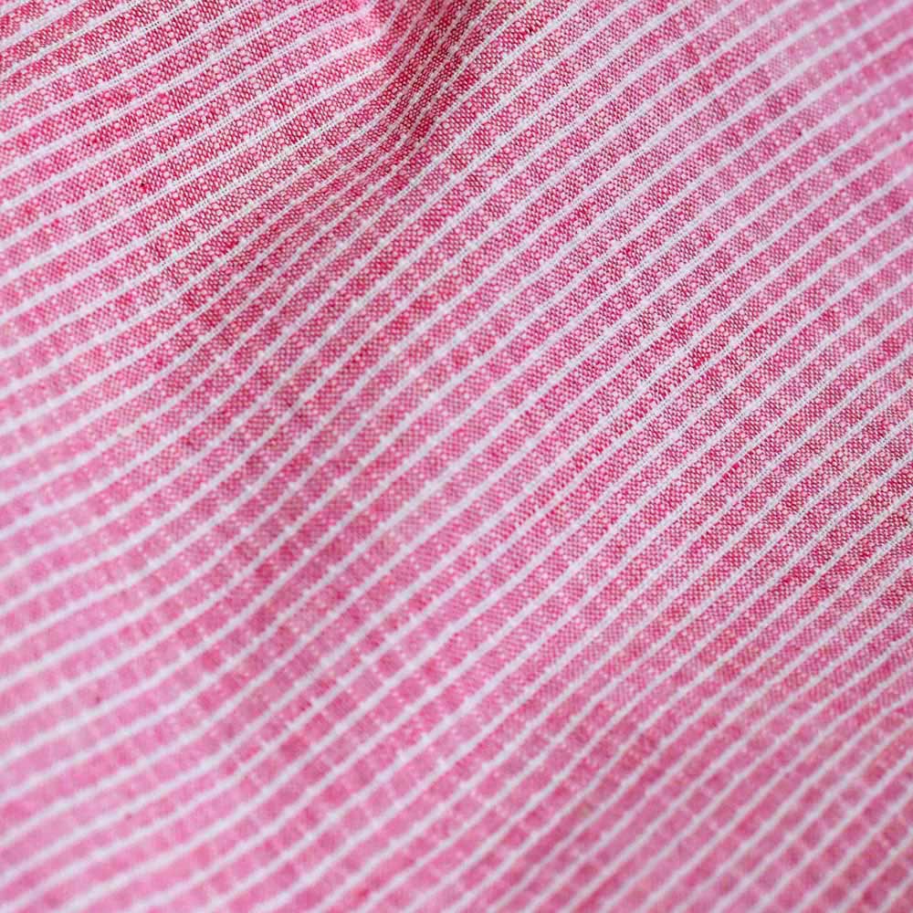 Check Pink Pure Cotton 93 GSM Handwoven Fabric