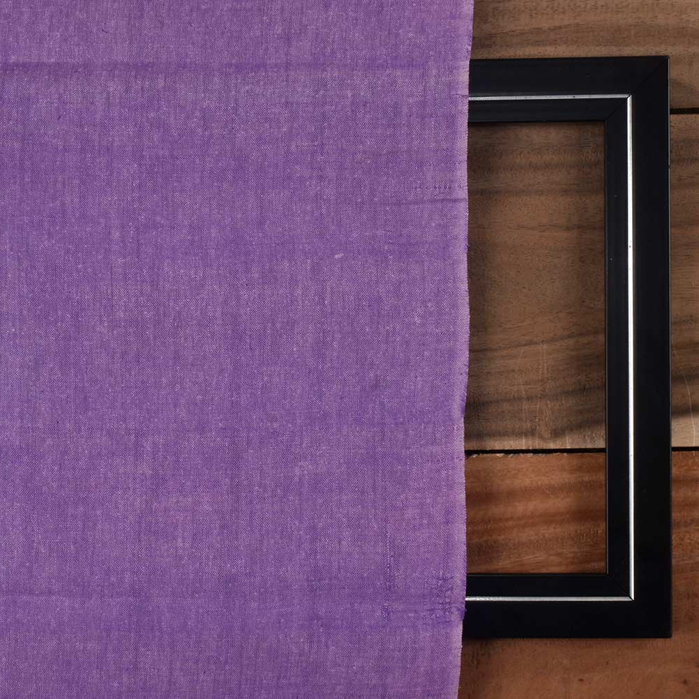 PLAIN PURPLE MATKA SILK & KHADI BLEND 95 GSM HANDWOVEN FABRIC