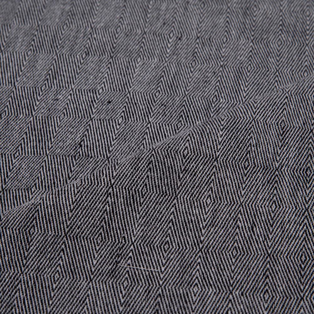 DIAMOND TWILL BLACK JACQUARD COTTON KHADI 145 GSM FABRIC