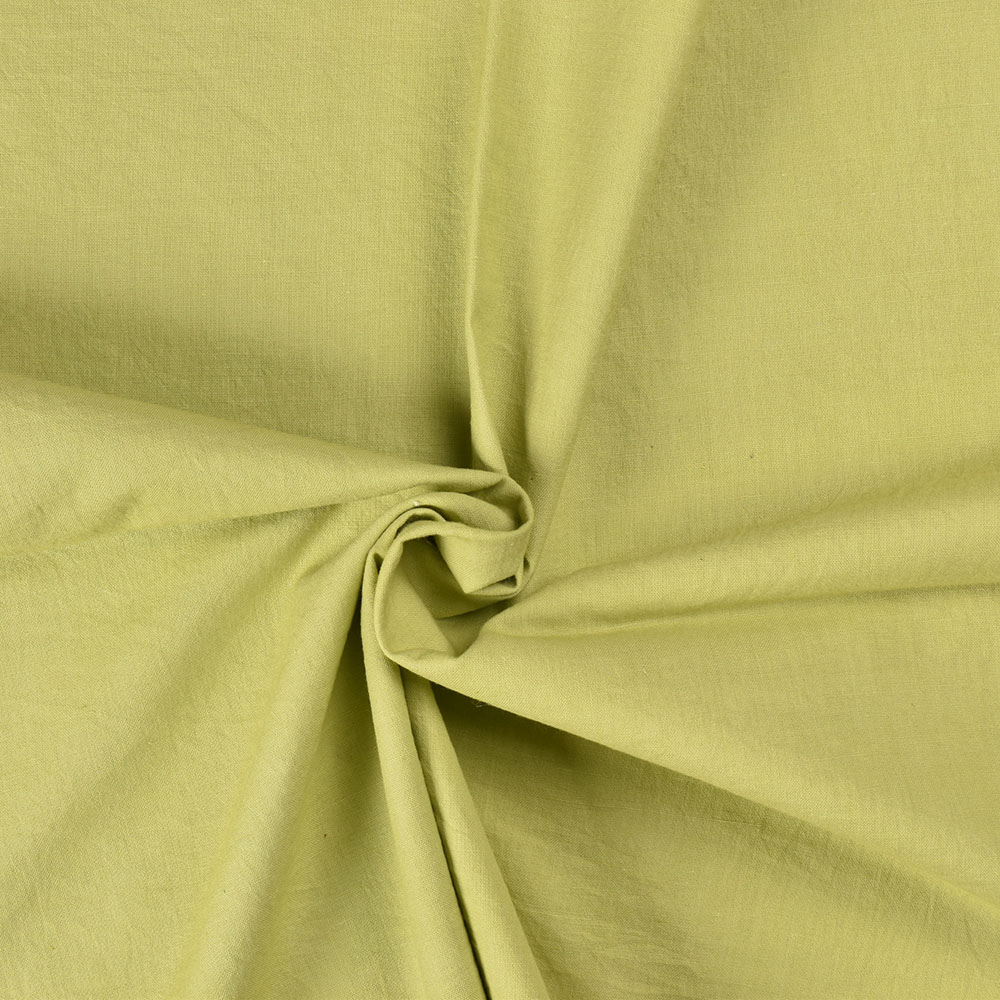 Plain Green Khadi Cotton 95 GSM Handwoven Fabric