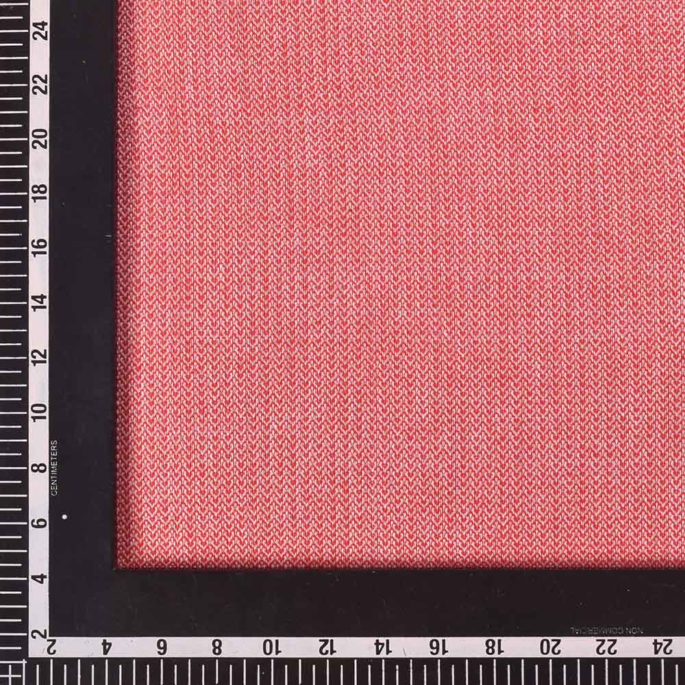 Herringbone orange Pure cotton 100 GSM handwoven fabric