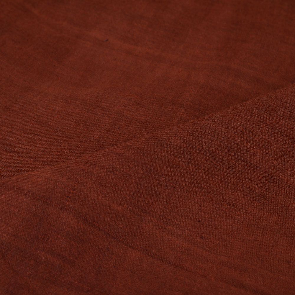 PLAIN BROWN KHADI COTTON 69 GSM HANDWOVEN FABRIC