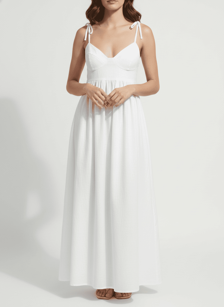 Tied Sleeve Maxi Dress