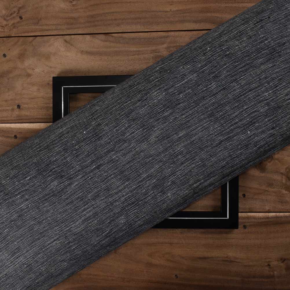 Chambray Dark Grey Khadi Cotton 158 GSM Handwoven Fabric