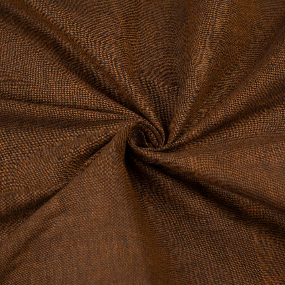 Cross Colour Mustard Pure Cotton 95 GSM Handwoven Fabric B11