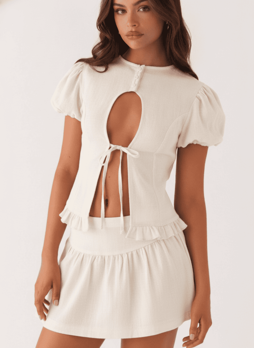 Ruffled Keyhole Co-ord Set