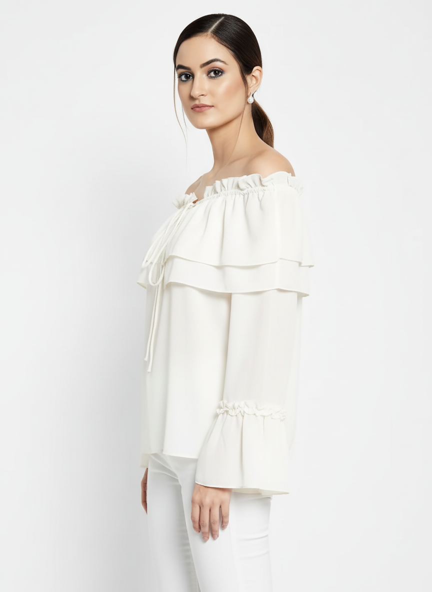 Off Shoulder Ruffled Top