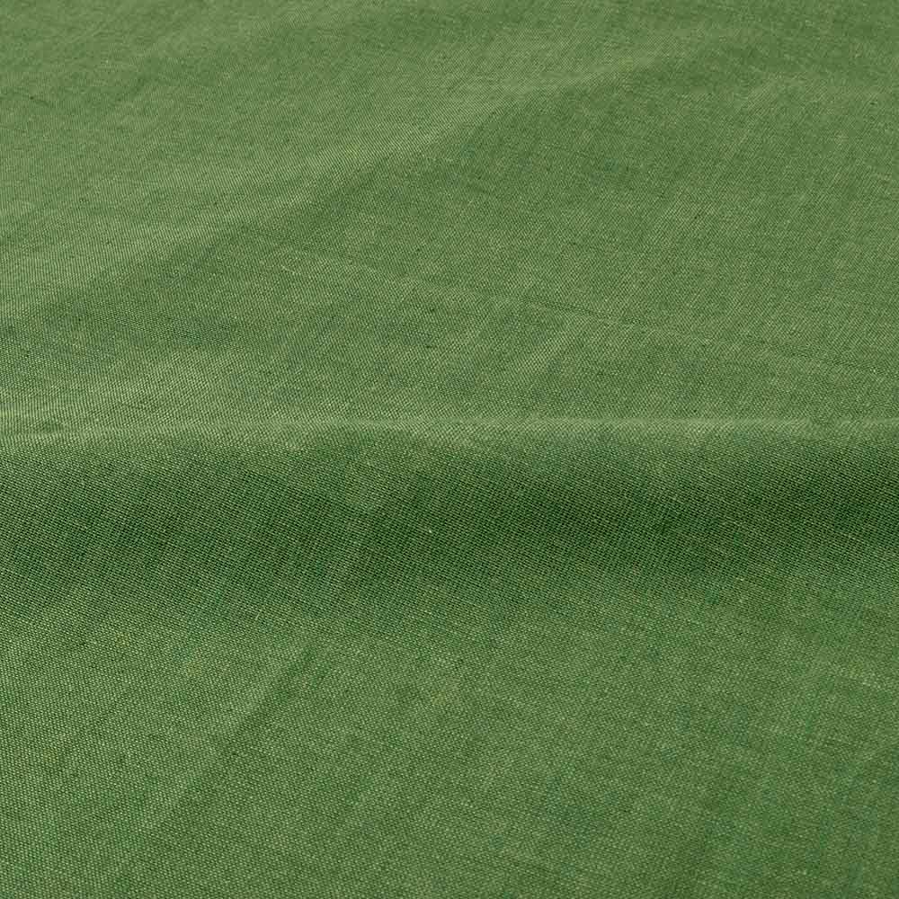 SOLID GREEN CROSS COLOR PURE COTTON 85 GSM HANDWOVEN FABRIC
