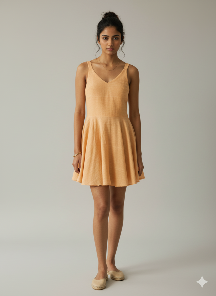 Strappy Fit And Flare Mini Dress
