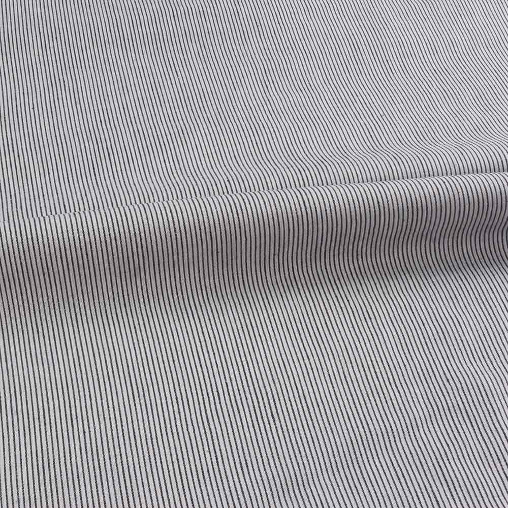 STRIPE BLACK & WHITE PURE COTTON 85 GSM HANDWOVEN FABRIC