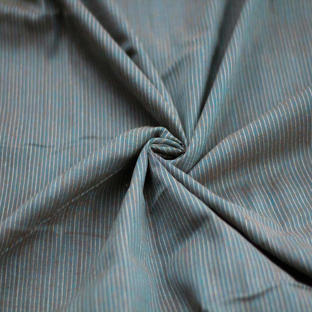 Stripe Grey Pure Cotton 65 GSM Handwoven Fabric