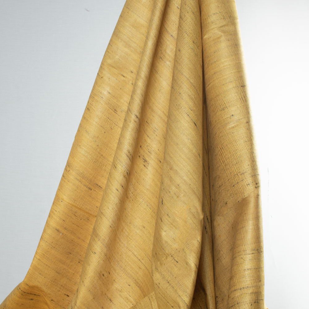 Plain Gold Natural Ketya Silk Cotton Blend 150 GSM Handwoven Fabric