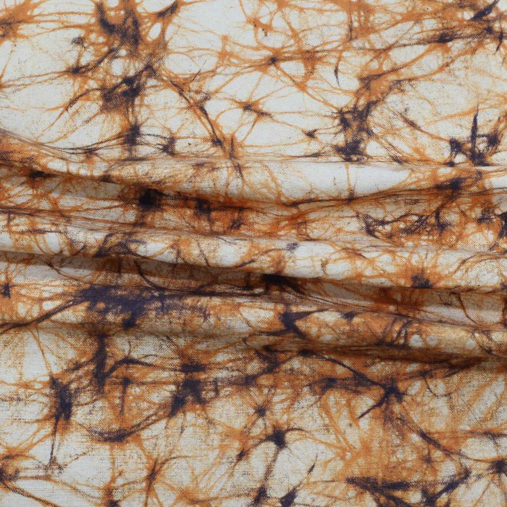 ABSTRACT OFF-WHITE BATIK printed COTTON 110 GSM FABRIC - HAND PRINTED 15