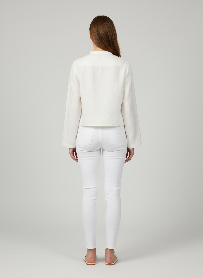 Crop Jacket - Basic Full Sleeved