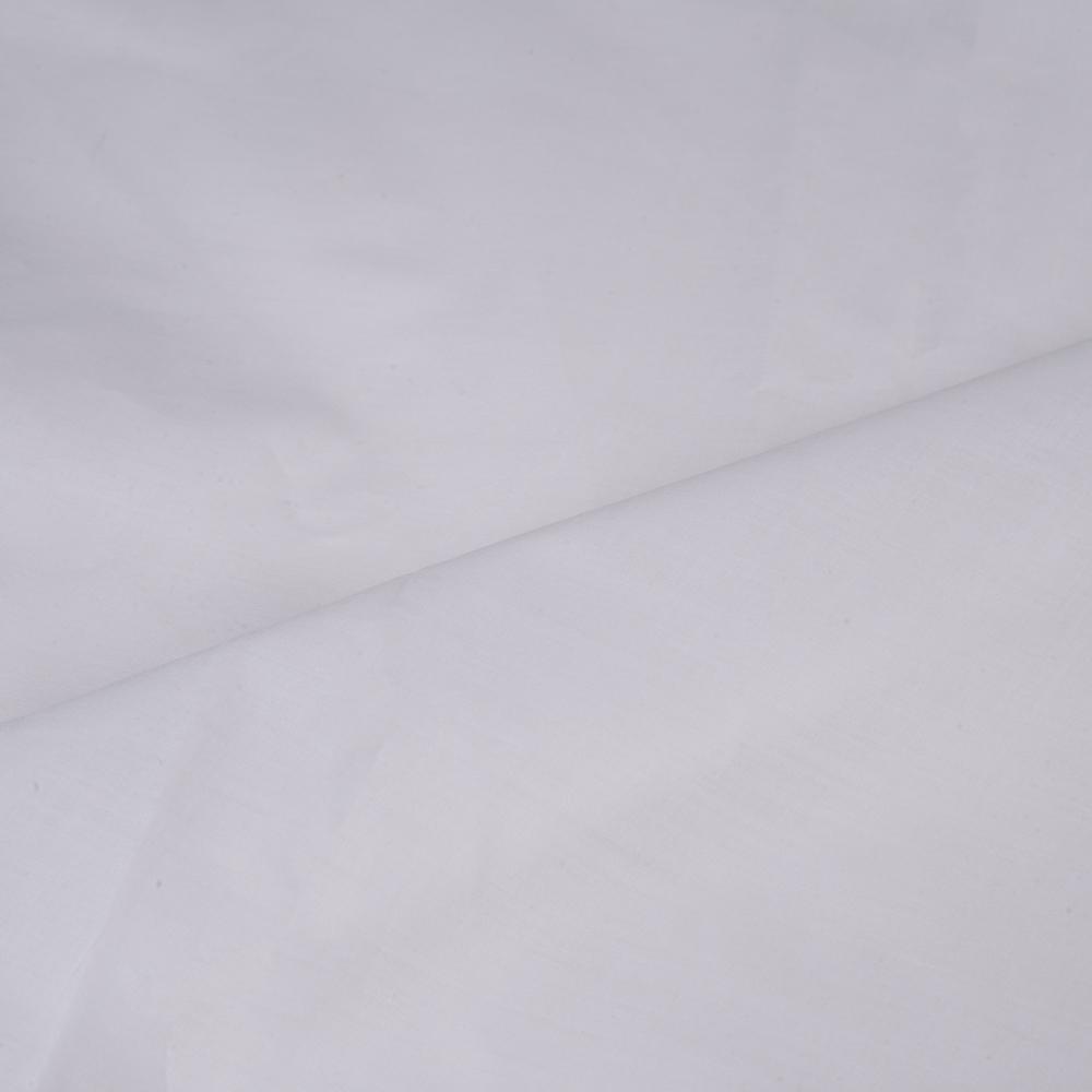White Cotton 64 GSM Handwoven Fabric - Bleached White & Dyeable
