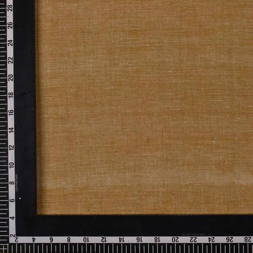 CHAMBRAY BROWN KHADI COTTON 115 GSM HANDWOVEN FABRIC N18
