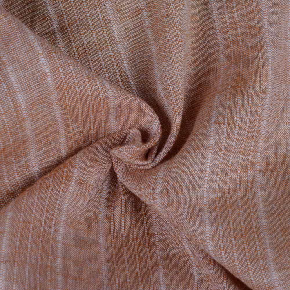Stripe Brown Pure Cotton 80 GSM Handwoven Fabric