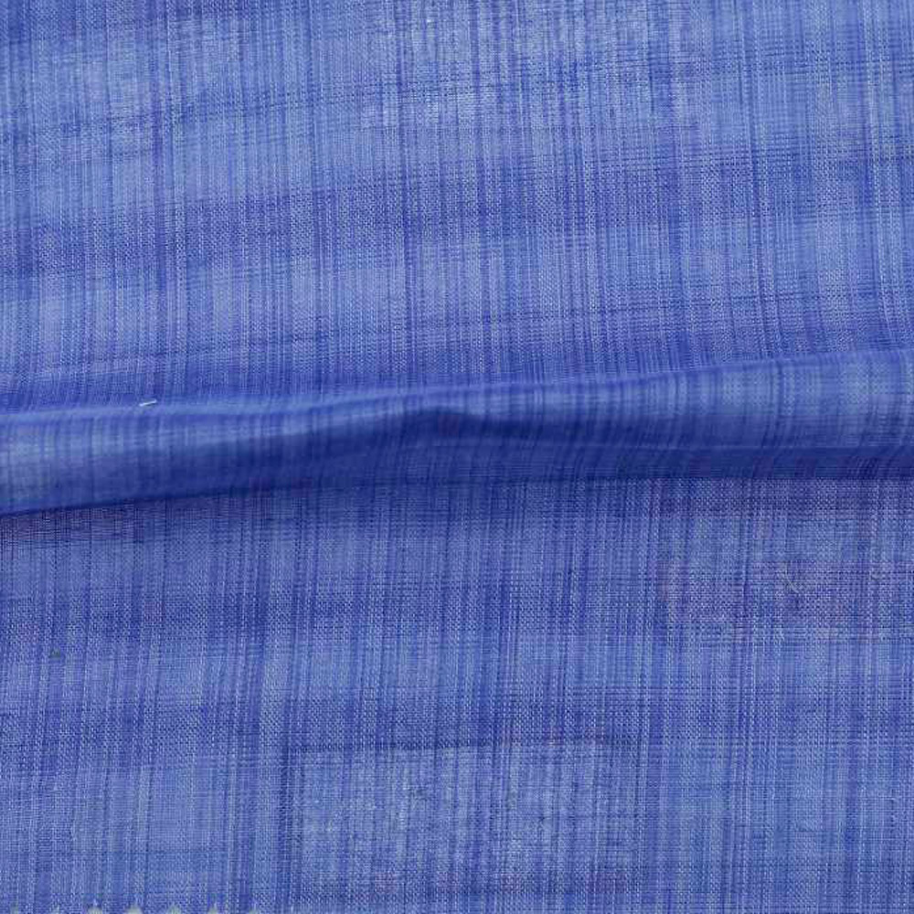 Stripe Blue Pure Cotton 64 GSM Handwoven Fabric C1
