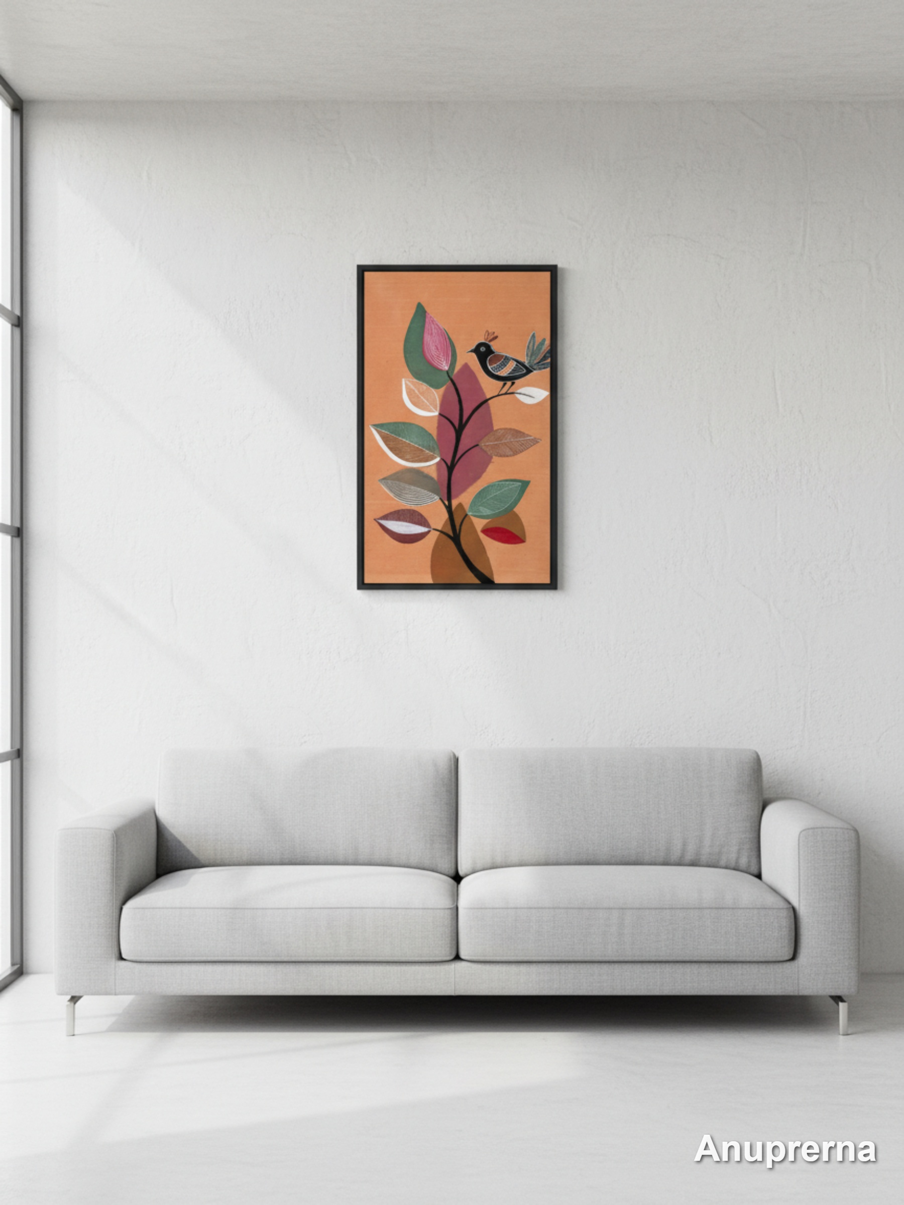 Bird & Tree Pattachirta Wall Art Decor