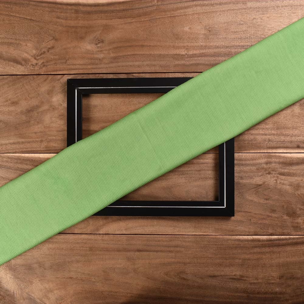 Stripe Green Pure Cotton 77 GSM Handwoven Fabric 54