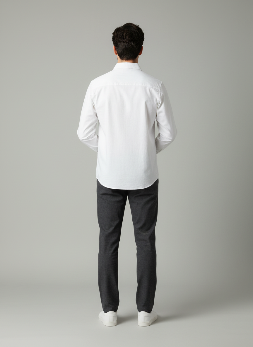 Spread Collared Shirt With Center Button Placket- Western Flap Pockets- Waist Length