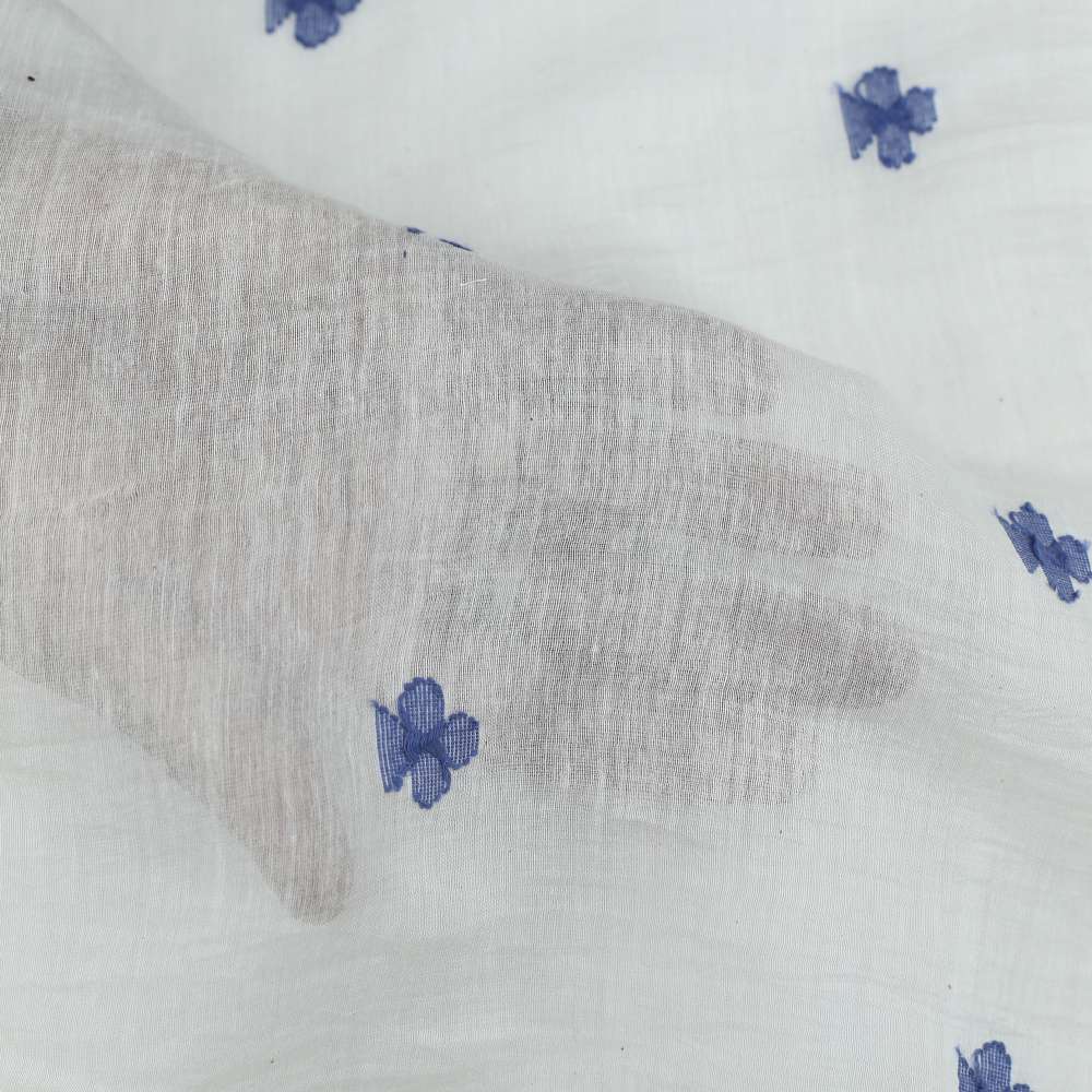 Geometric Cream Jamdani Silk Cotton Blend 43 GSM Fabric
