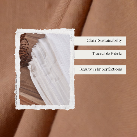 Detailed texture of authentic handwoven organic khadi cotton fabric for B2B sourcing