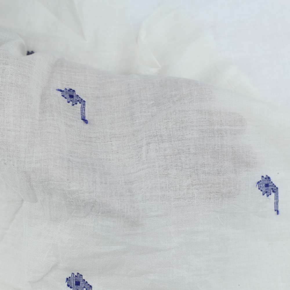 GEOMETRIC CREAM JAMDANI PURE COTTON 55 GSM FABRIC 57