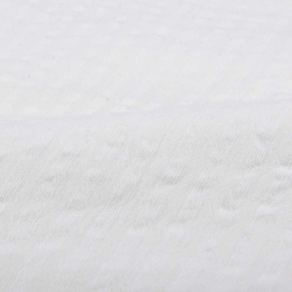 White Stripe Cotton 109 GSM Fabric - Bleached White & Dyeable