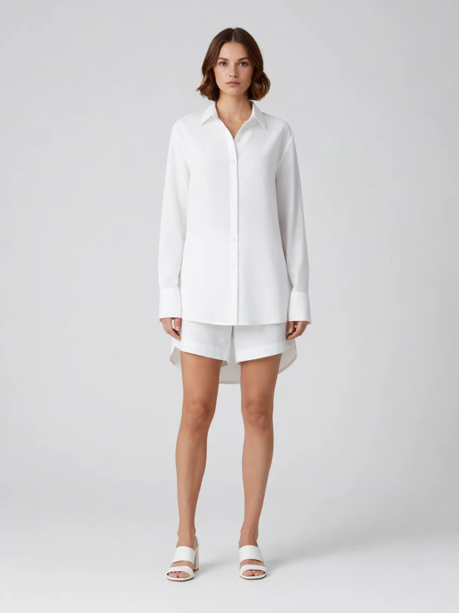 Casual White Short Co-ord Set