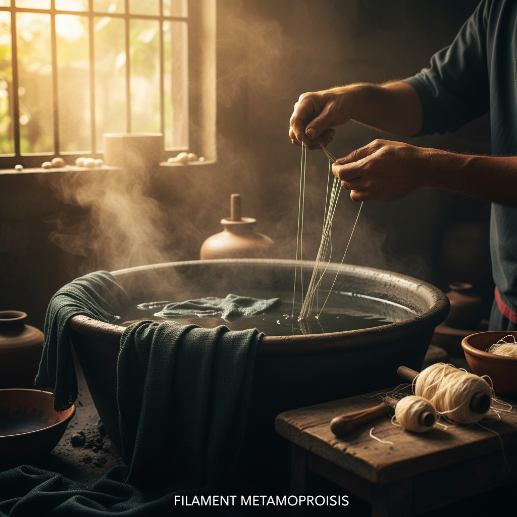 Step-by-step raw silk production from cocoon sorting to spinning in a rural setup