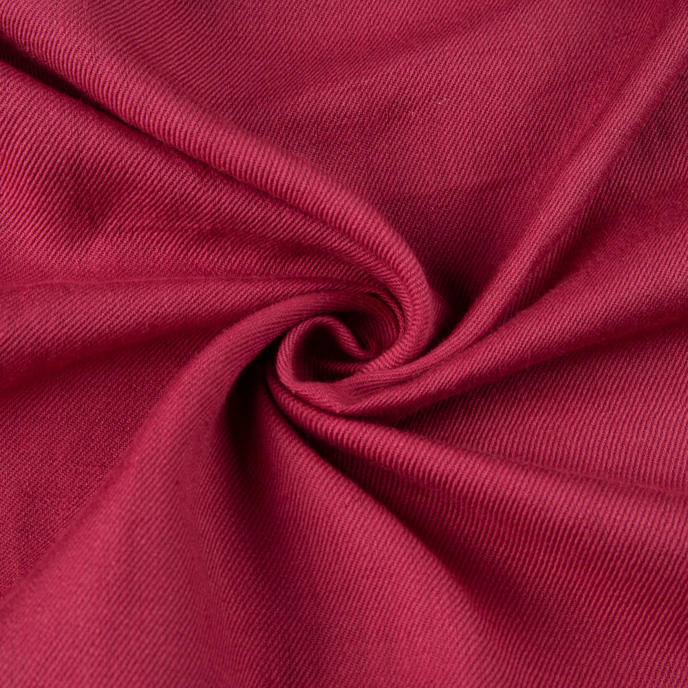 Solid Satin Twill Red Pure Cotton 102 GSM Handwoven Fabric
