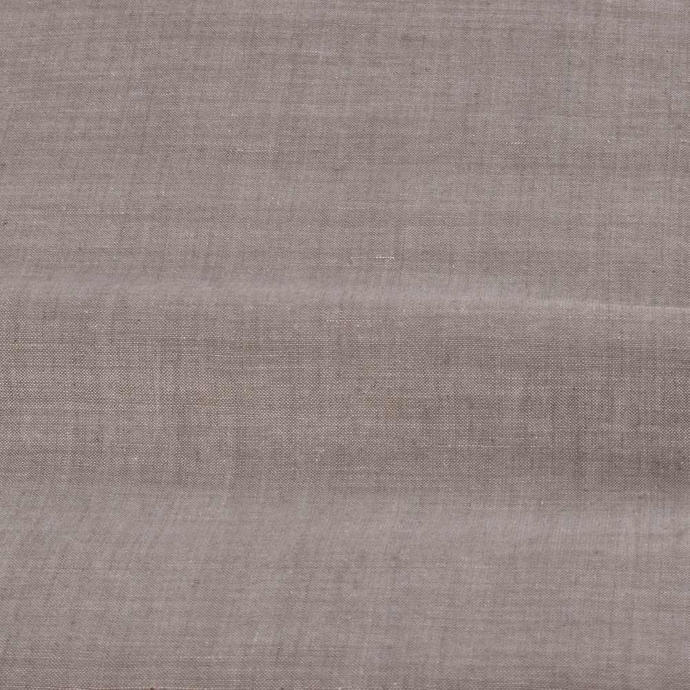CHAMBRAY BROWN KHADI COTTON 75 GSM HANDWOVEN FABRIC