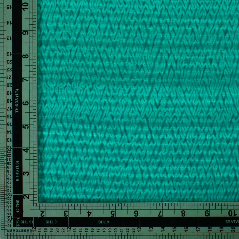 ABSTRACT GREEN & WHITE SHIBORI MERCERISED COTTON 70 GSM FABRIC