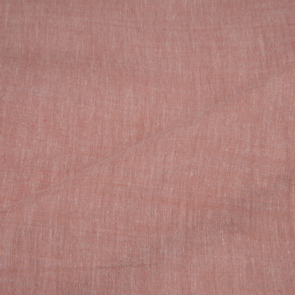CHAMBRAY RED KHADI COTTON 75 GSM HANDWOVEN FABRIC H50
