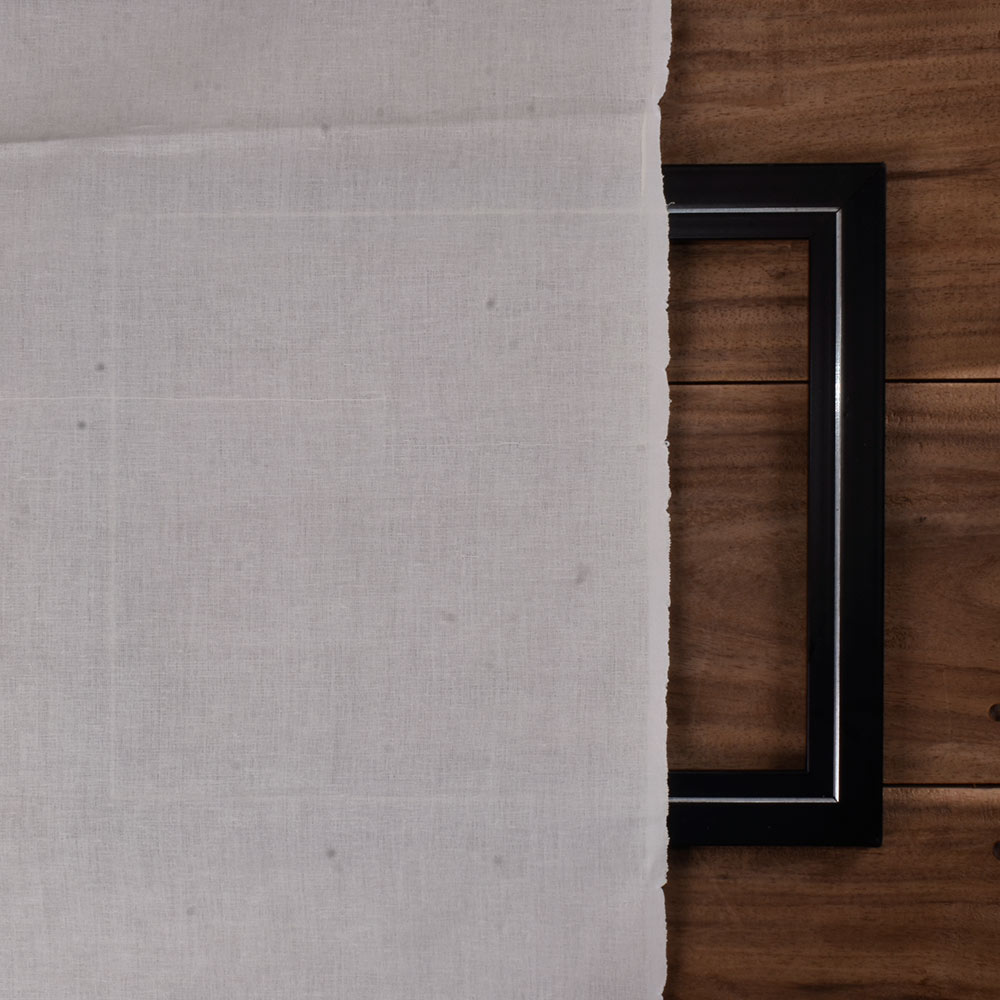 PLAIN NATURAL MATKA SILK & COTTON BLEND 120 GSM HANDWOVEN FABRIC