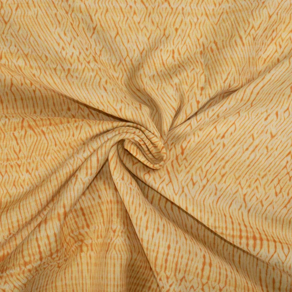 Abstract Mustard Shibori 90 GSM Pure Cotton Fabric 88