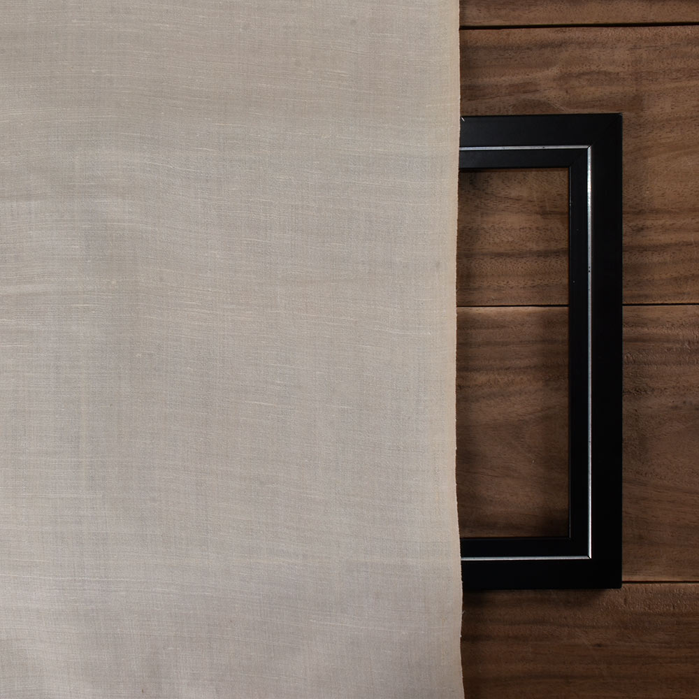 PLAIN NATURAL MATKA MUGA & TUSSAR SILK BLEND 108 GSM FABRIC