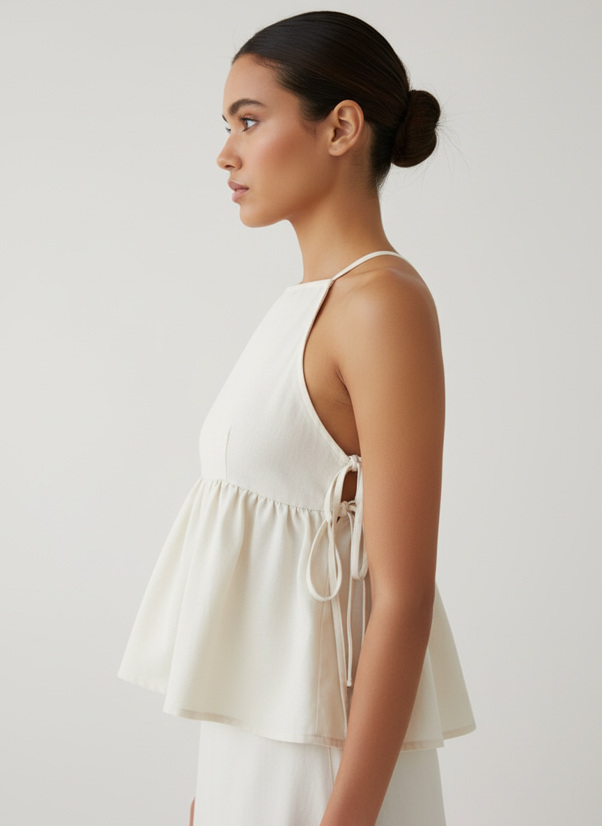 Halter Neck Gathered Top
