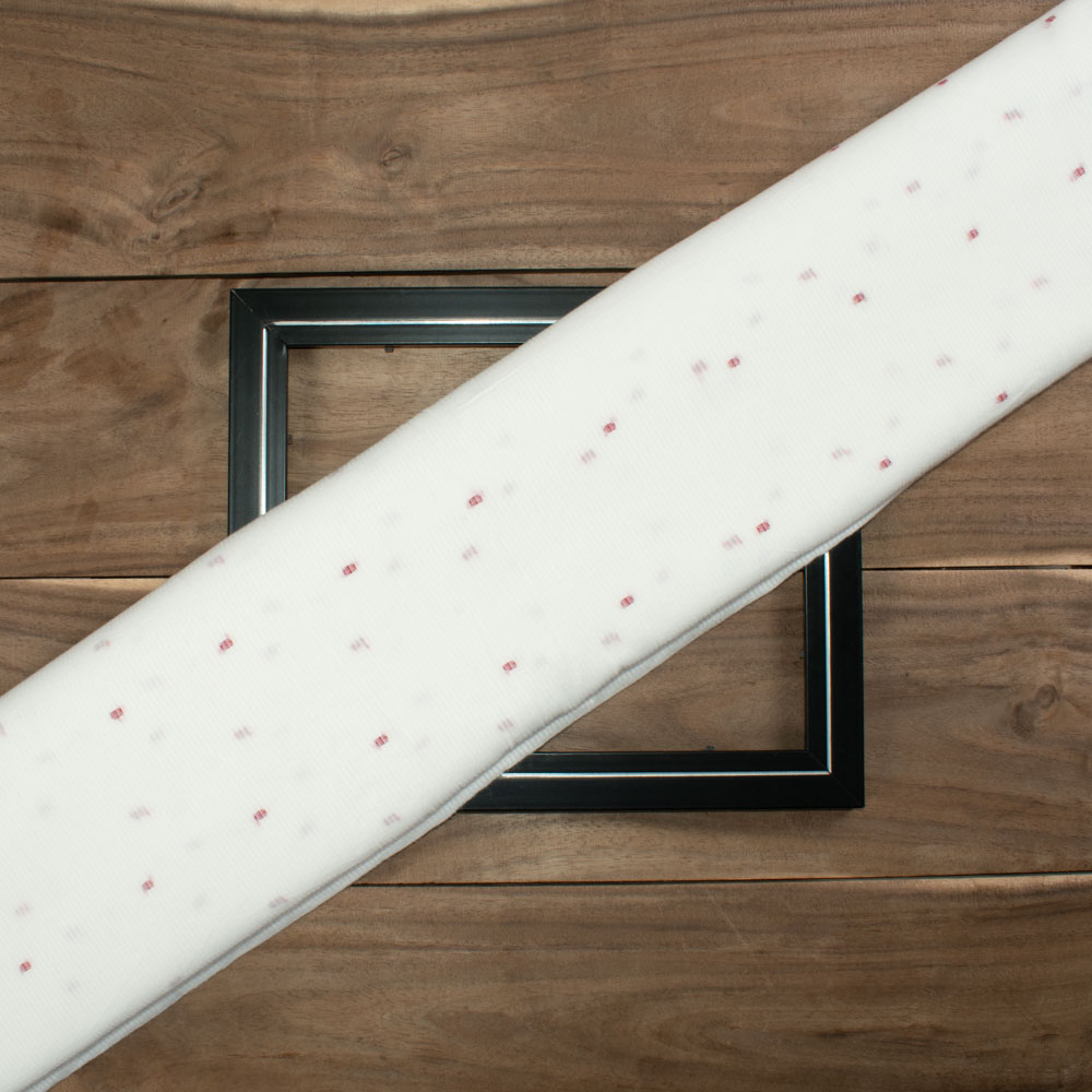 Geometric White Jamdani Handwoven Cotton 60 GSM Fabric
