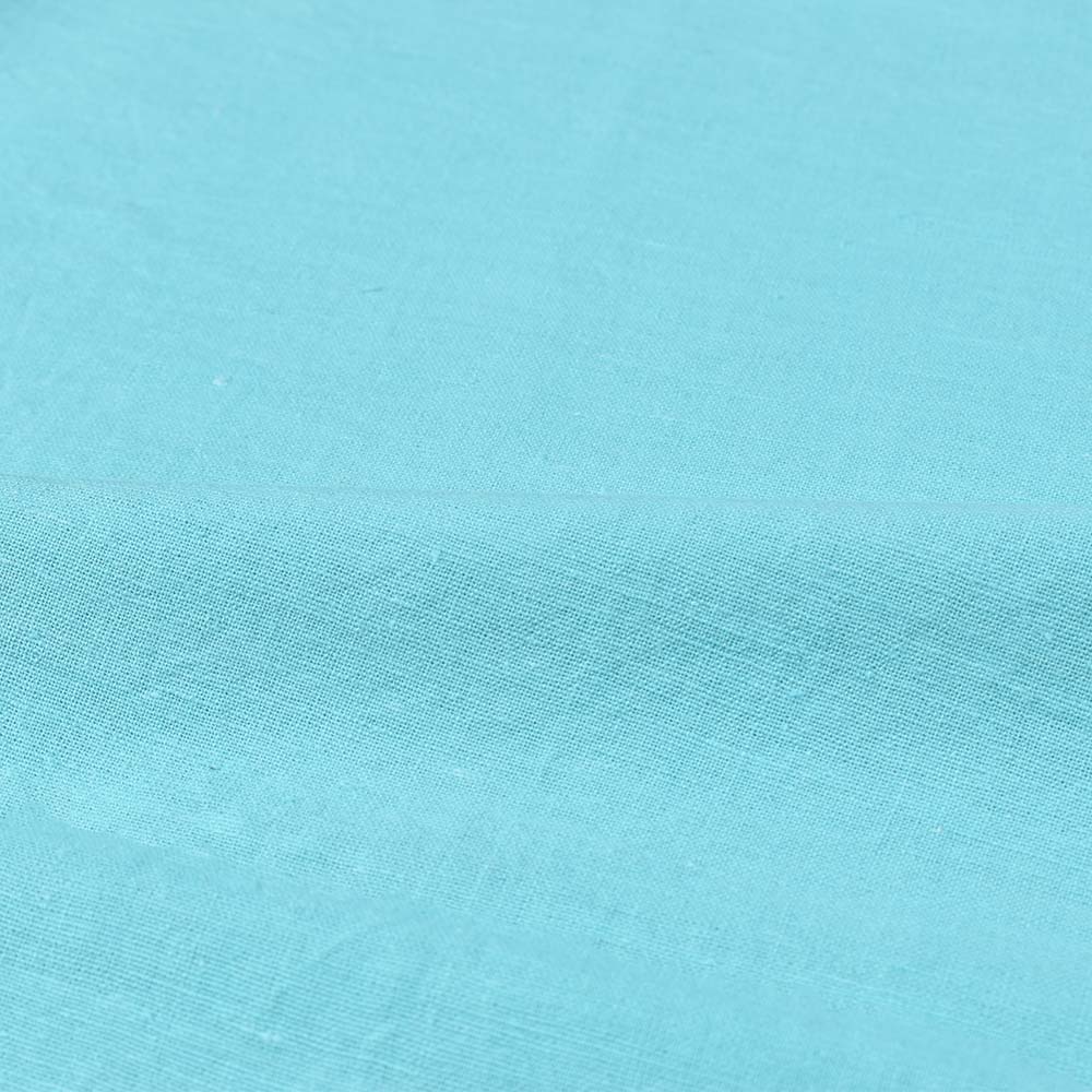 PLAIN BLUE PURE KHADI 118 GSM HANDWOVEN FABRIC