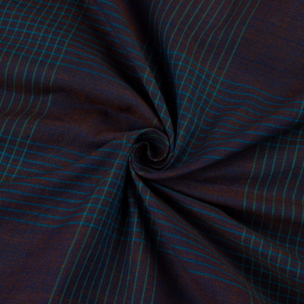 Check Multicolour Pure Cotton 86 GSM Handwoven Fabric