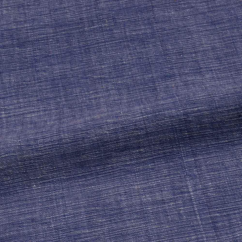 CHAMBRAY BLUE KHADI COTTON 158 GSM HANDWOVEN FABRIC