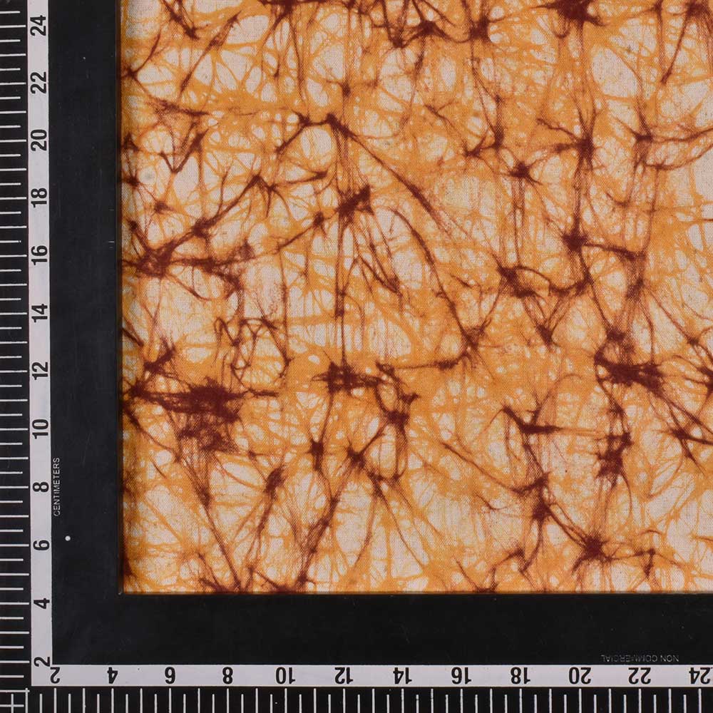 ABSTRACT YELLOW BATIK COTTON 110 GSM FABRIC - HAND PRINTED 10