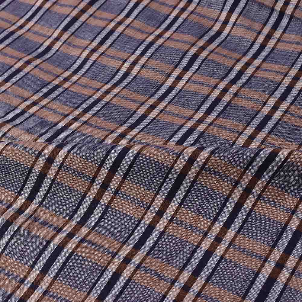 CHECK MULTICOLOR PURE COTTON 90 GSM HANDWOVEN FABRIC