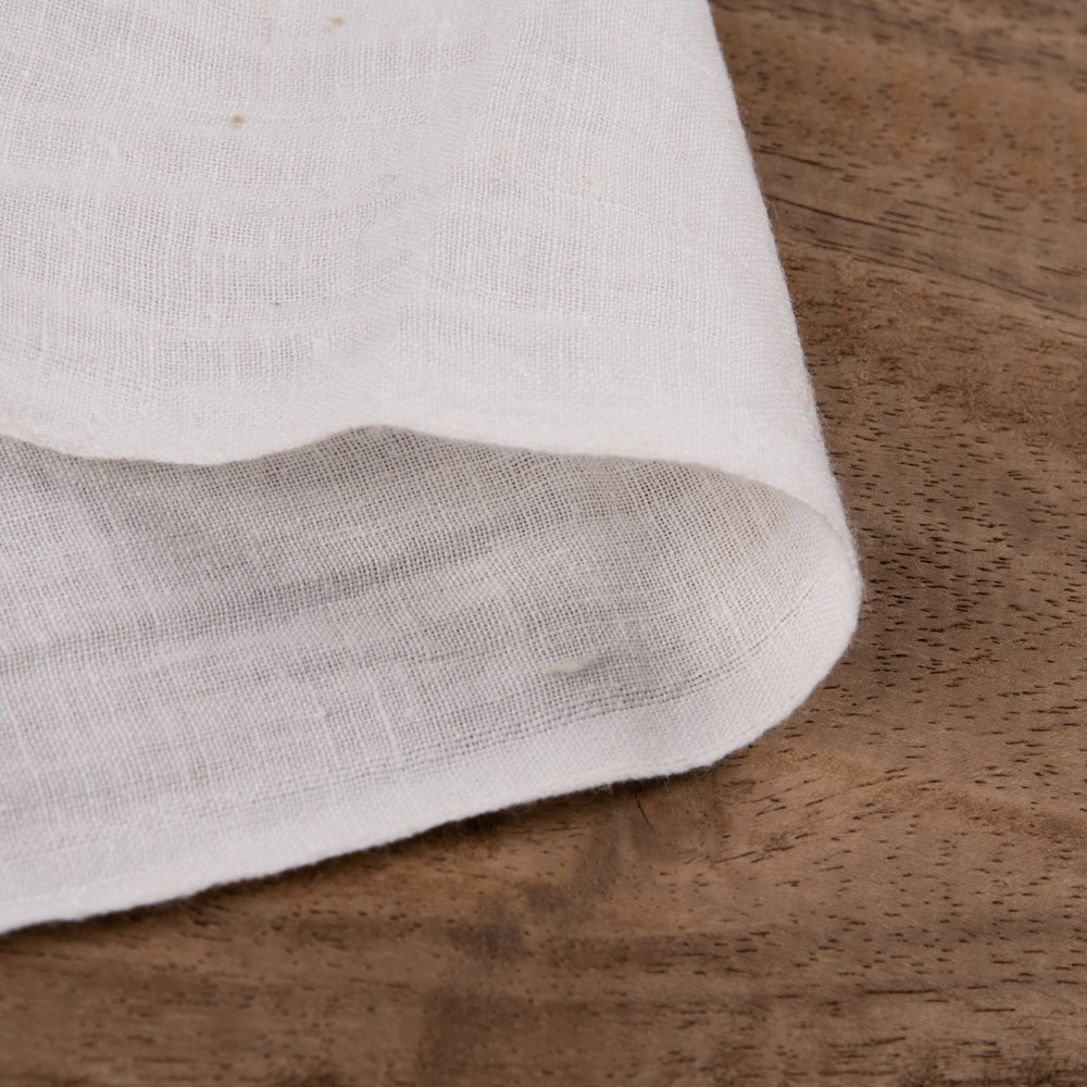 Plain Muslin White Natural Organic Khadi Cotton 93 GSM Fabric 06