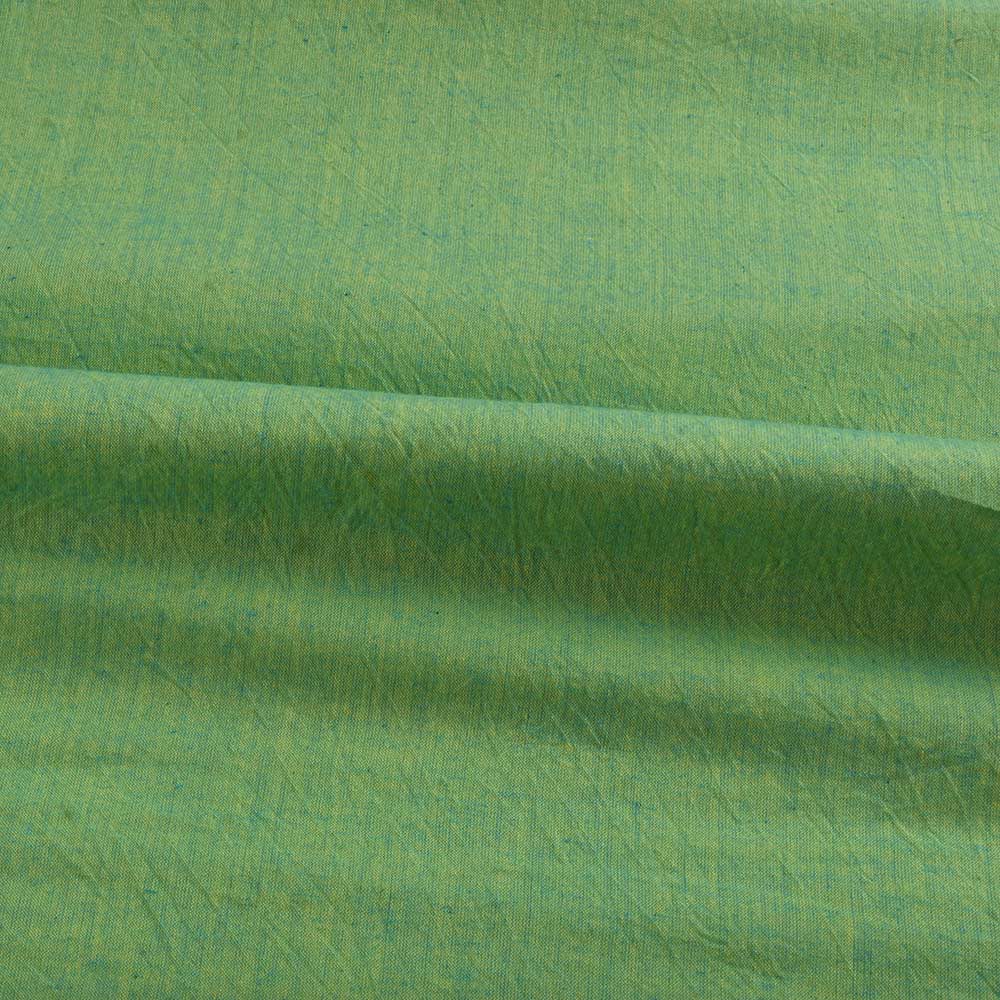 PLAIN GREEN PURE COTTON 78 GSM HANDWOVEN FABRIC AK24
