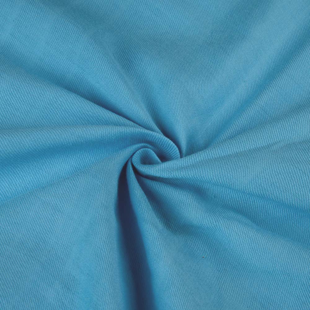 SOLID SATIN TWILL BLUE PURE COTTON 102 GSM HANDWOVEN FABRIC
