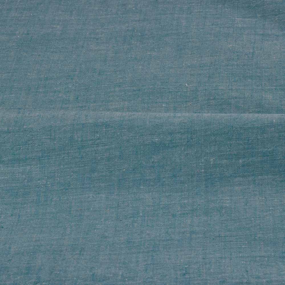CHAMBRAY BLUE KHADI COTTON 75 GSM HANDWOVEN FABRIC